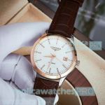 Buy Online Replica Longines White Dial Brown Leather Strap Men's Watch